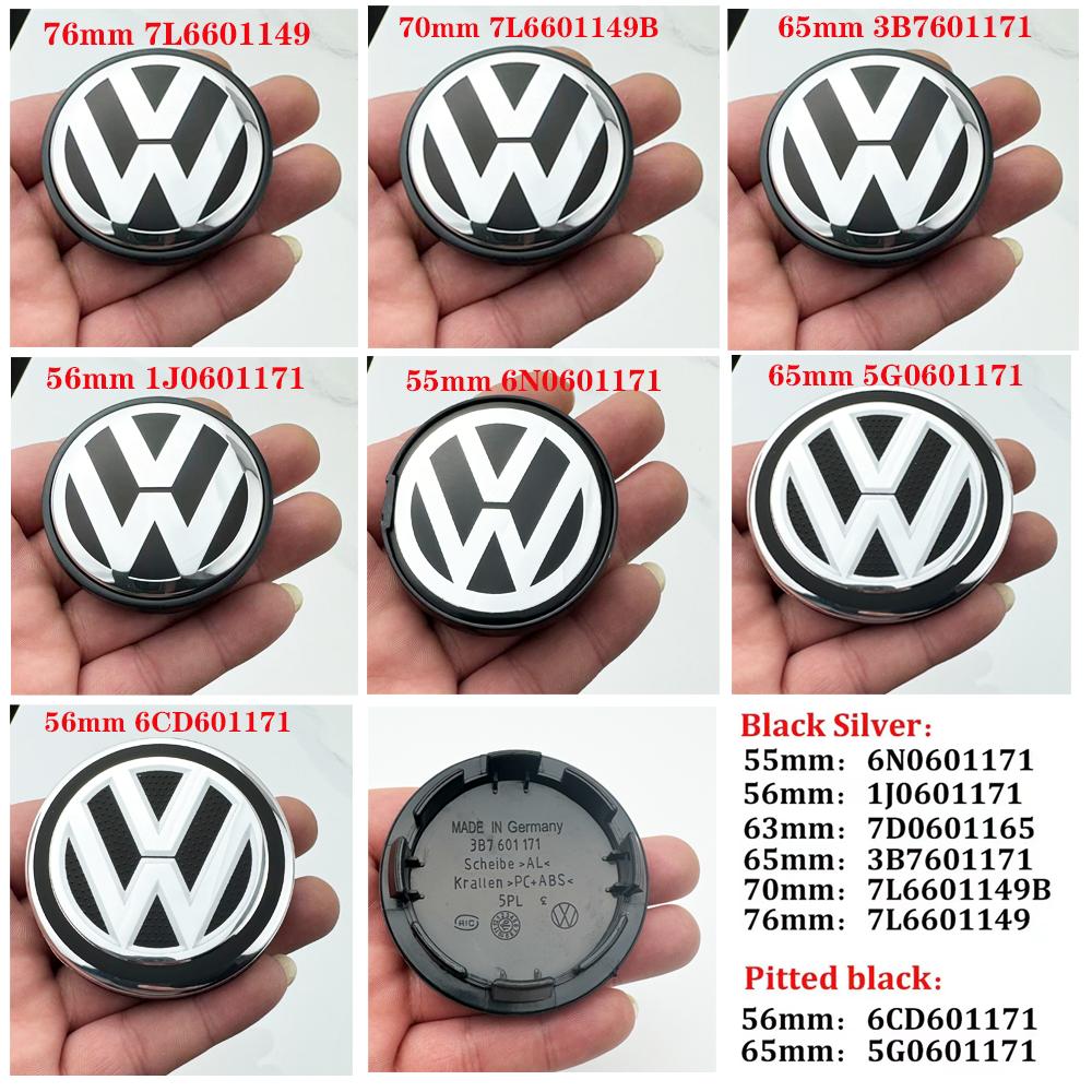 For VW 4pcs 55mm 56mm 65mm 70mm Volkswagen Car Wheel Center Cap Hub Covers Accessories For VW 3B7601171 1J0601171 7L6601149B 6CD601171
