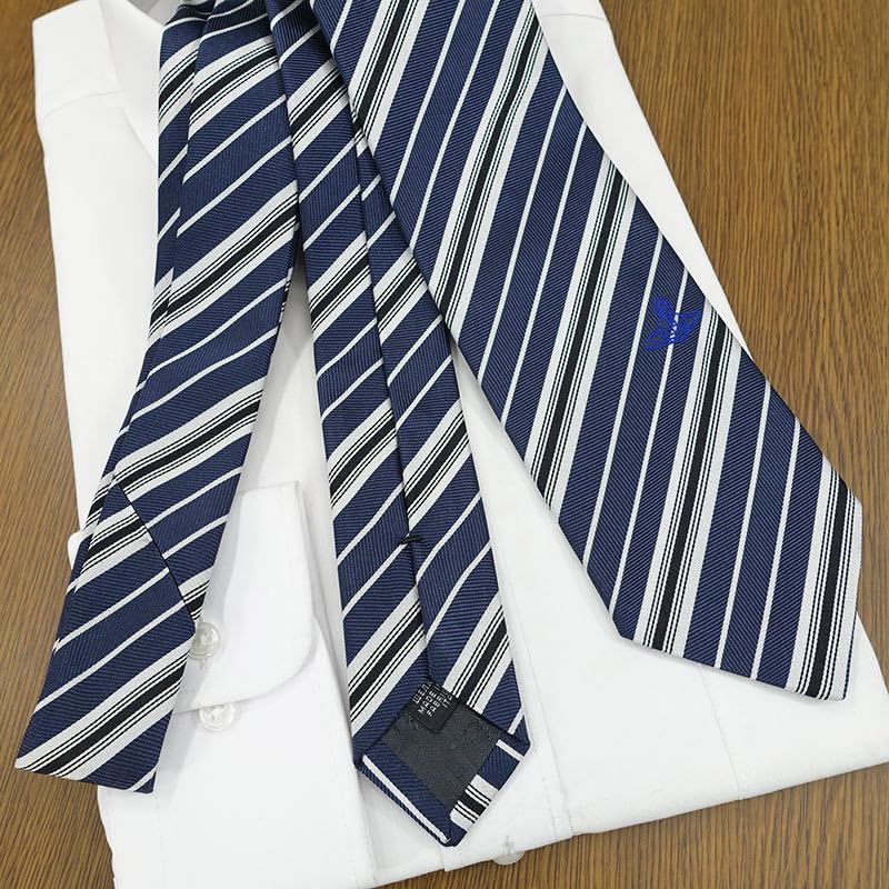 [Vivienne Westwood] Brand Necktie, Vivienne Westwood Necktie (8.5cm Width) VW133 NavySilver [Used]
