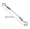 Stainless Steel Wire Rope With Spring Hook Heavy-Duty Adjustable Picture Hanging Wire Rope For Clothesline Fishing Lifting Cable