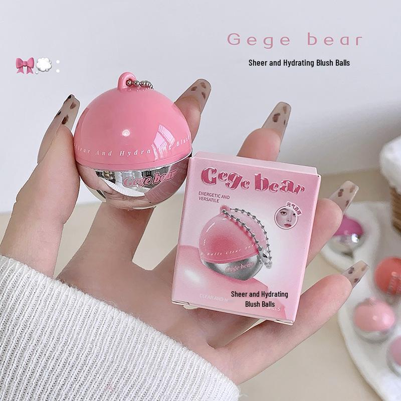 Gege Bear Hydrating Blush Balls - Portable Clear Glow for a Fresh, Energetic Look