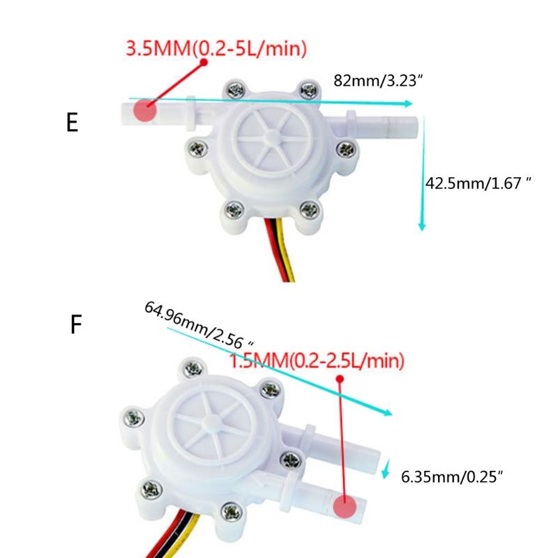 0.2-8L/min Water Hall Effect Flow Sensor Meter 1/4 Quick Connect Flow Meter Flowmeter Counter for Coffee Machine Plastic