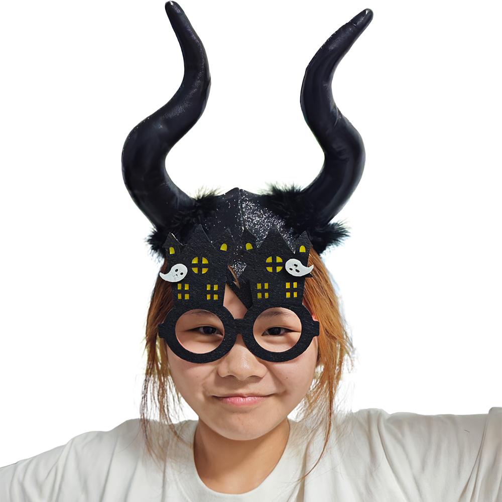 Halloween Party Favors for Kids Funny Eyeglasses Bracelets Pumpkin Keychains Bat Hair Clip Trick or Treat Cosplay Decorations