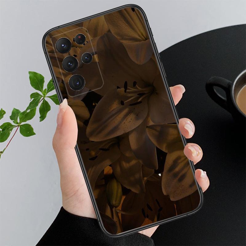 

Flower Lily Phone Case For Samsung Galaxy S26 S25 S24 S23 S22 Ultra S23 S22 S25 Plus S24 FE S26Edge S26 Edge