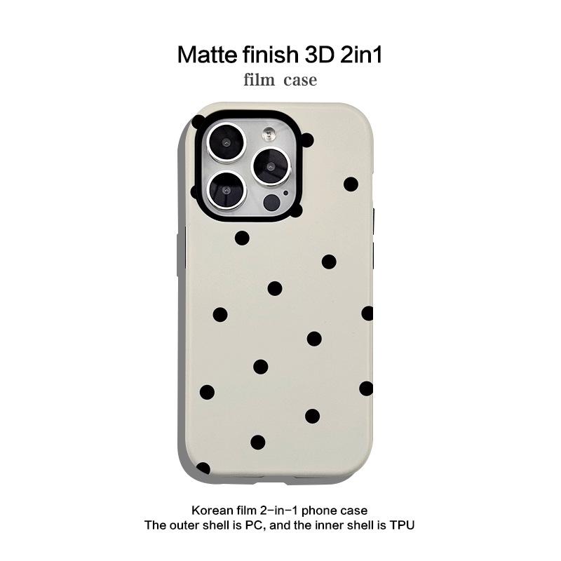 

Polka Dot Phone Case, Compatible with Apple 14/15Pro Max/16, Two-in-One Design iPhone 11