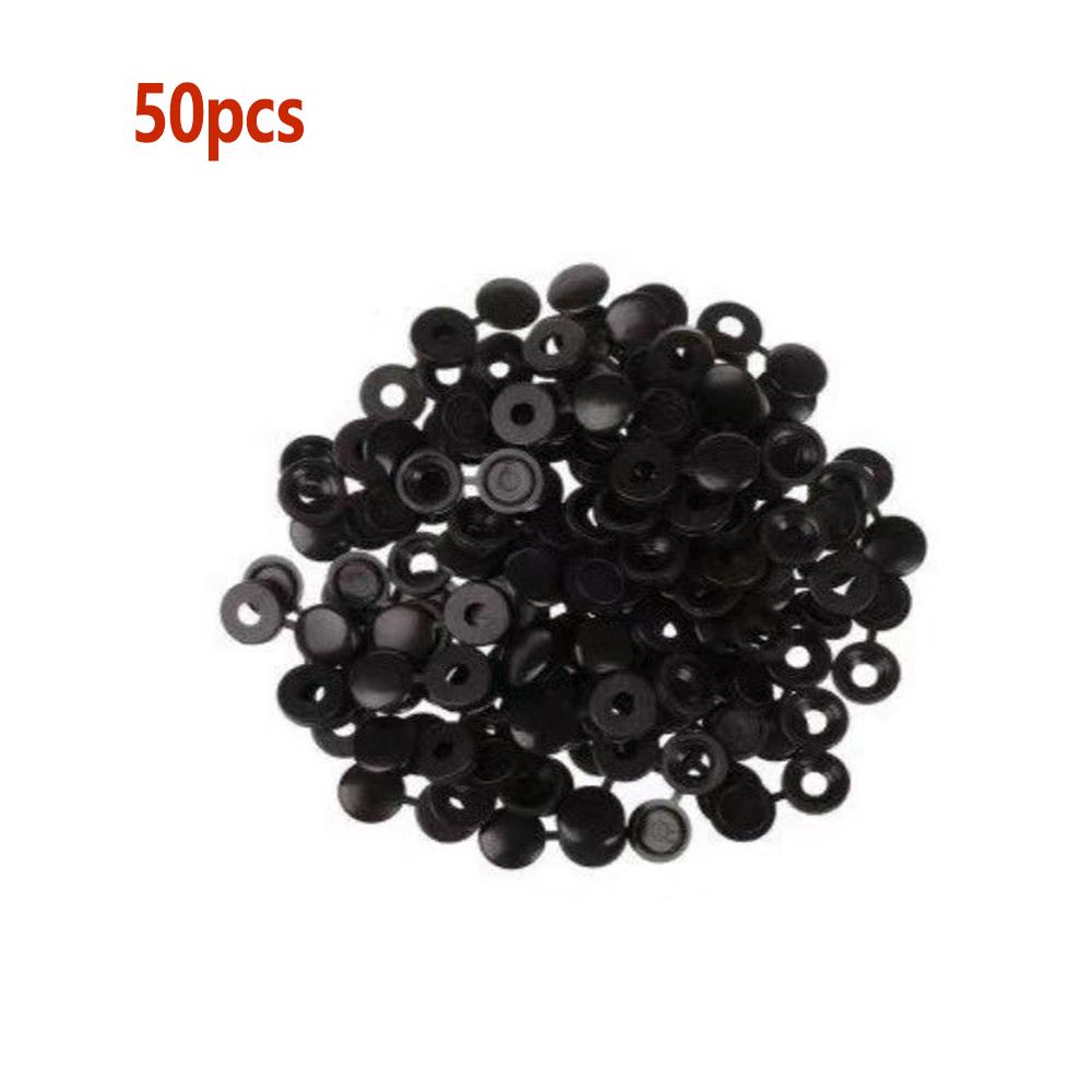 Black Plastic Self Tapping Screw Bolt Nail Nut Decorative Cap Protective Cover Hide Foldable Hinged for Furniture Car