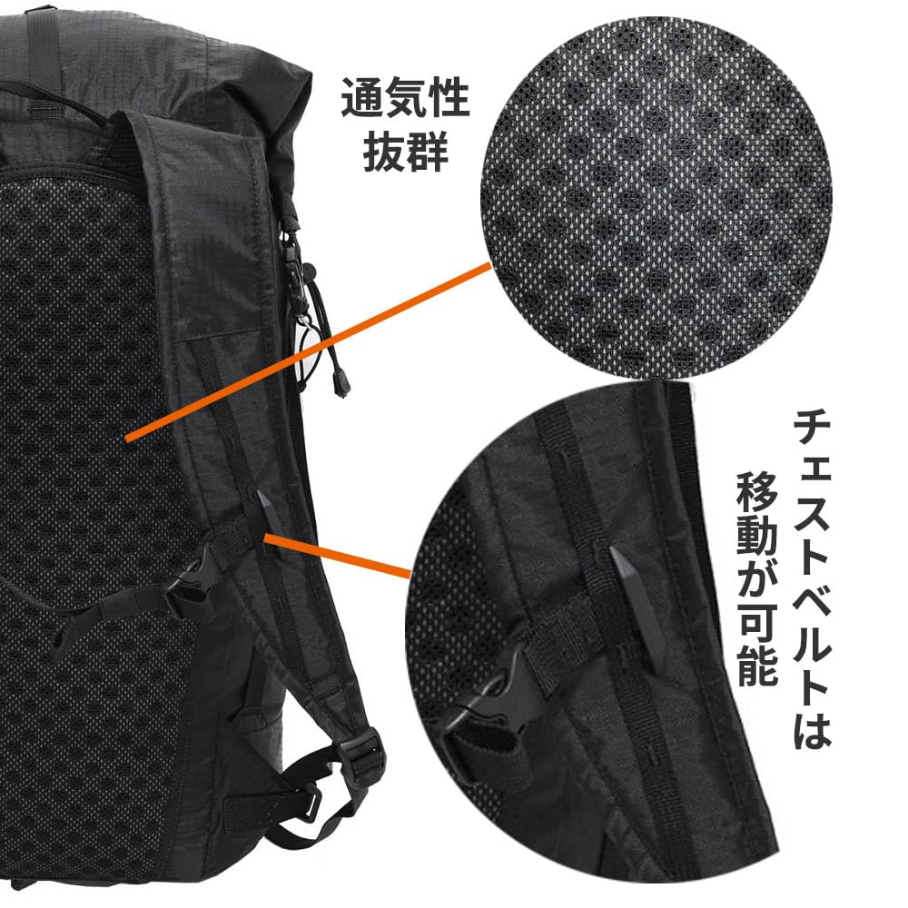 Aconcagua Iguazu 23+7 Liter Ultralight Waterproof Rucksack, Daypack, Dry Bag, Attack Rucksack, Compact Storage