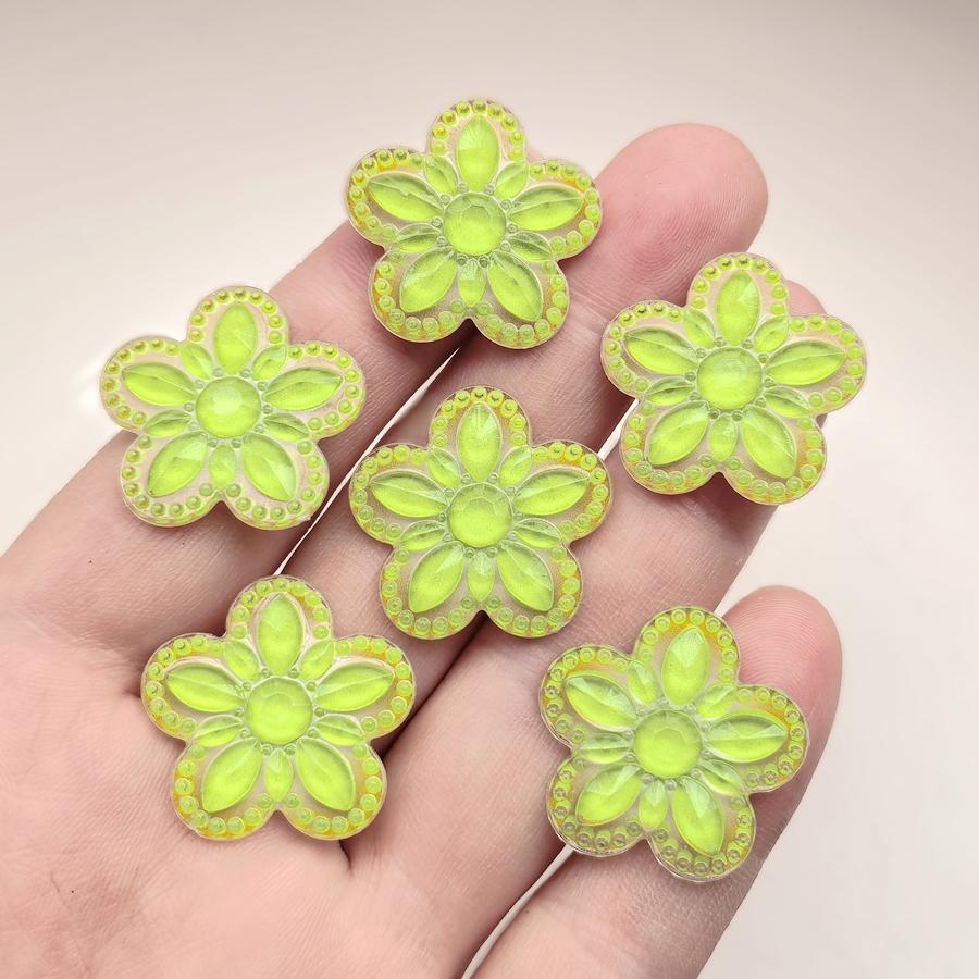 10 Pieces of Charming 25mm Flower Shaped Rhinestone, Suitable for Jewelry Making DIY Local Ear Decoration Accessories