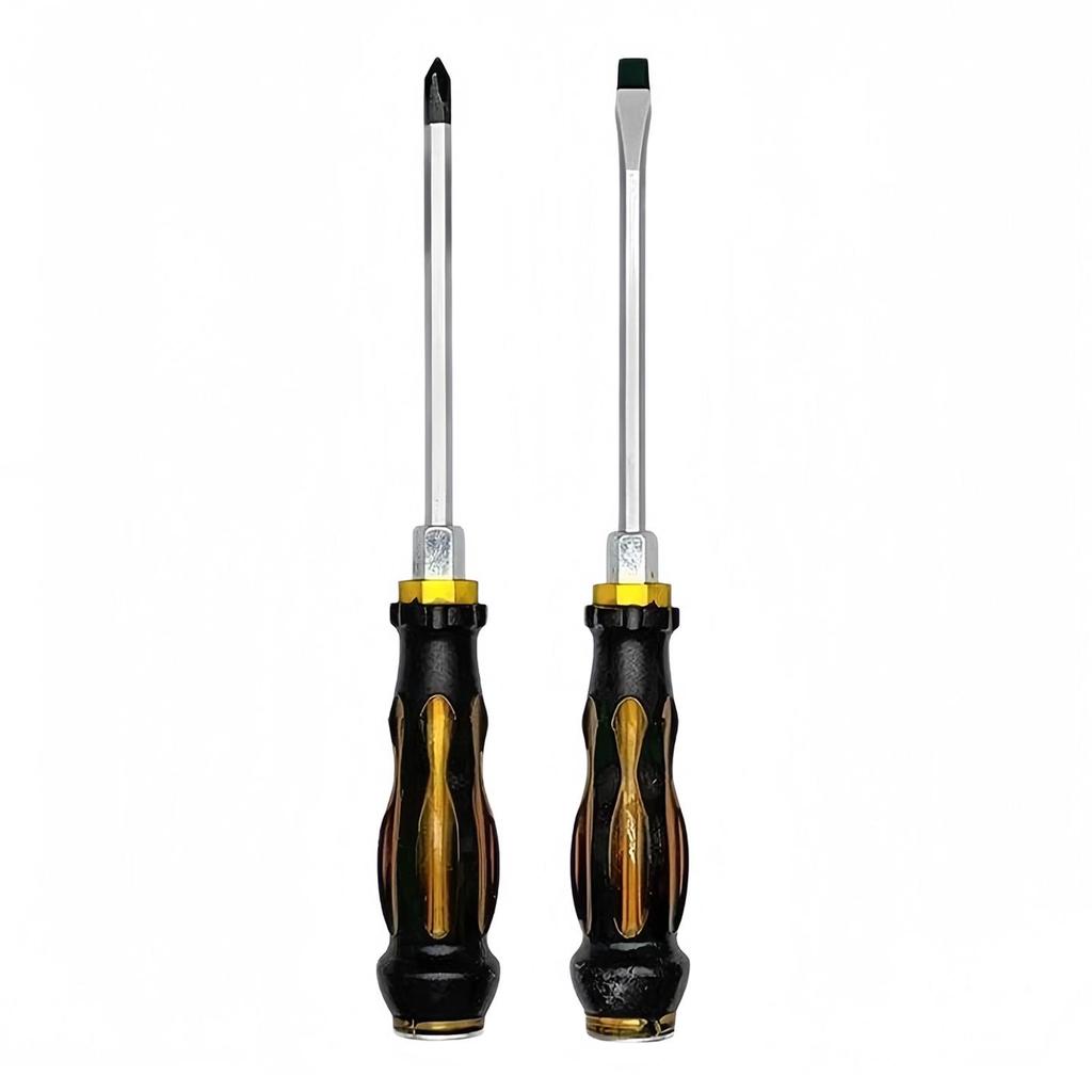 Super Hard Multifunctional Phillips & Slotted Screwdriver Set with Hammer Capability