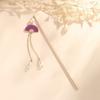 Cheongsam Tassel Ancient Style Hairpin Chinese Style Headwear Hanfu Fan Hair Sticks Metal Hairpin