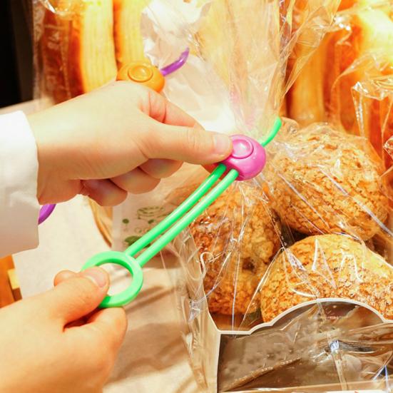 Dichtungsklammer Verstellbare Silikonbänder Snacks Mahlzeiten Vorratskammer Organisation Beutelclips Wiederverwendbare Küchenaufbewahrungslösung