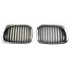 1 Paar Kühlergrills für BMW E39 5er Serie 525 530 535 540 M5 1998-2003 Front Chrom Schwarz Kühlergrill Ersatz Auto Außen Teile