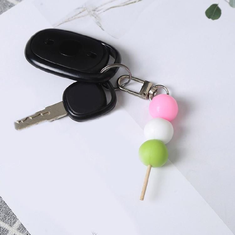 Acrylic Keyring Simulated Meatball String Keychain Food Model Pendant Accessory