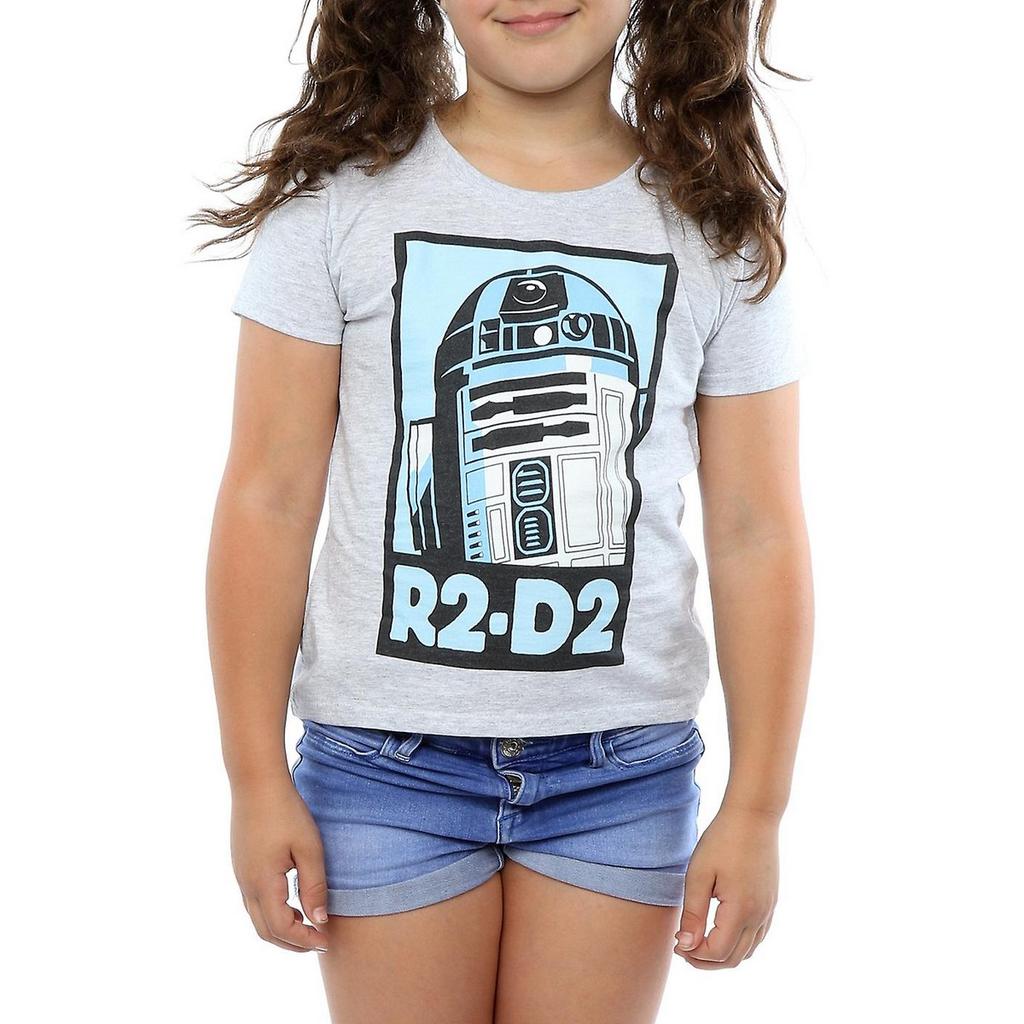 Star Wars Childrens/Kids R2-D2 Poster Heather T-Shirt