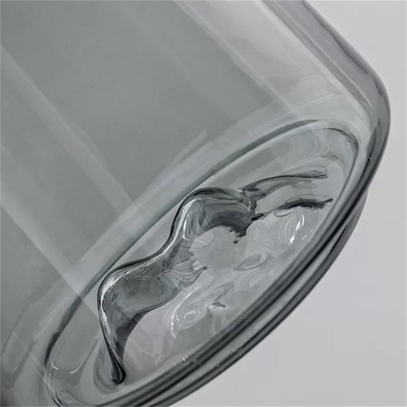 400ml Bottom Mountain View Glass Tea Cup Coffee Mug with Wooden Handle High Temperature Resistance Scented Tea Water Cup