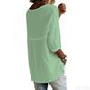 Women's Casual, Loose, Fashionable Long-sleeved Button-up Pullover Top