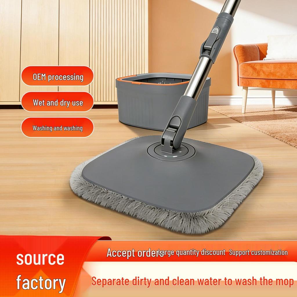 Net-Dirty Spin Mop: Hands-Free Single Bucket Mop for Easy, Automatic Cleaning