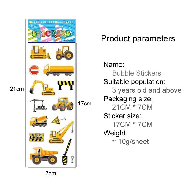 6pcs/set Children Sticker Cartoon Style Cute Stickers Scrapbook Album DIY Decoration Toy for Girls Boys Birthday Gifts TMZ