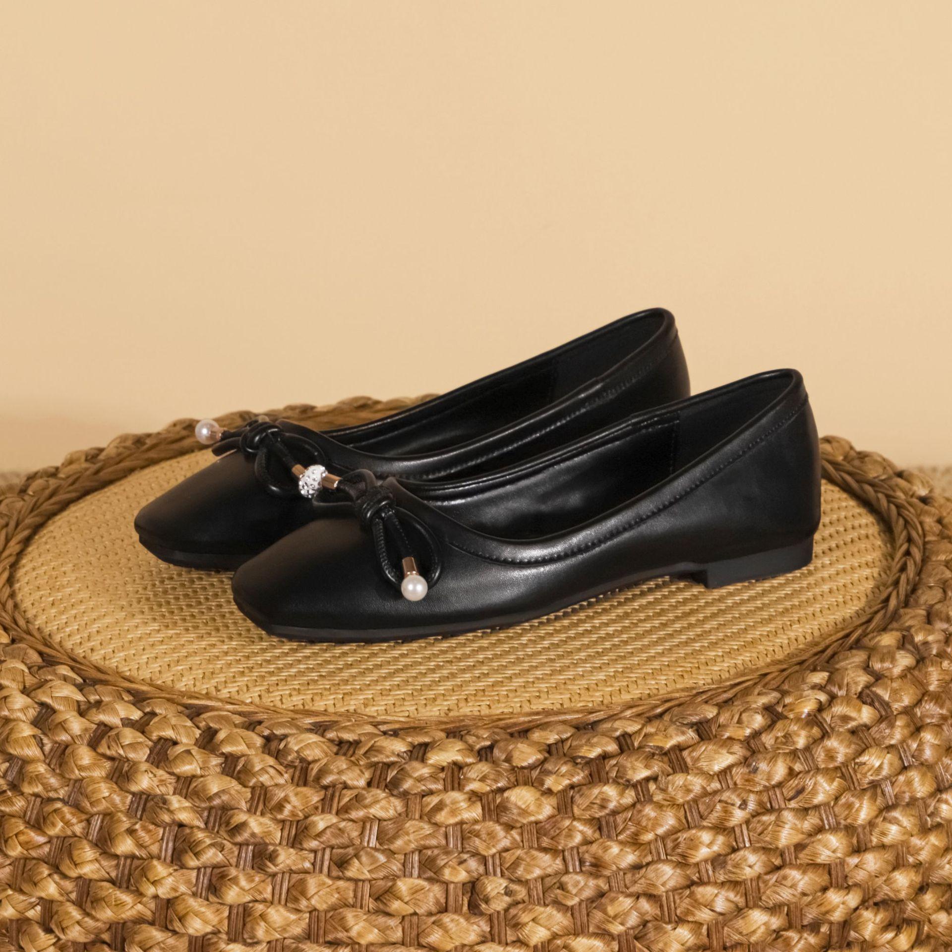 

2025 осень новая мода квадратный носок женская обувь мягкая подошва не устают ноги обувь бабушки удобные темпераментные одинарные туфли женская верхняя одежда 43 чёрный