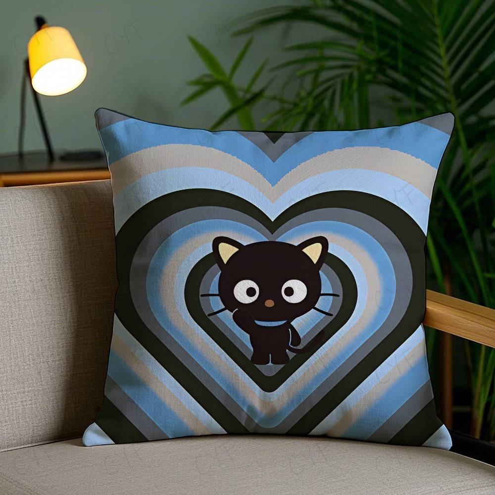 S-Sanrio C-Chococat Anime Pillow Case Safe Custom Photo Pillow, Anti-fade Brushed Fleece Cushion, Maternal & Infant Safe.