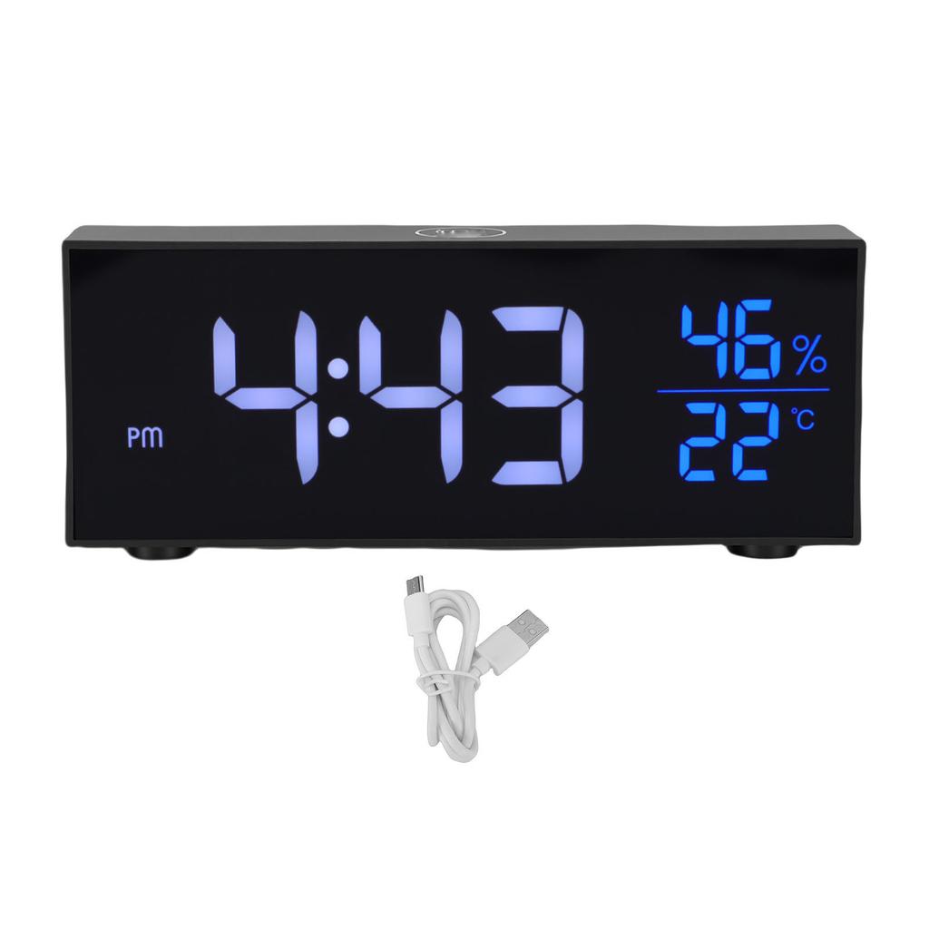 Digital Alarm Clock 2.15 Inch LED Display Dual Alarms Adjustable Volume Dimmable 12H 24H Electronic Desk Clock with