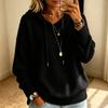 Women's Color Pullover Hooded Knit Sweater with