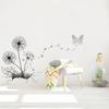 3D Dandelion Butterfly Wall Stickers Living Room Bedroom Children Room Decoration Wallpaper