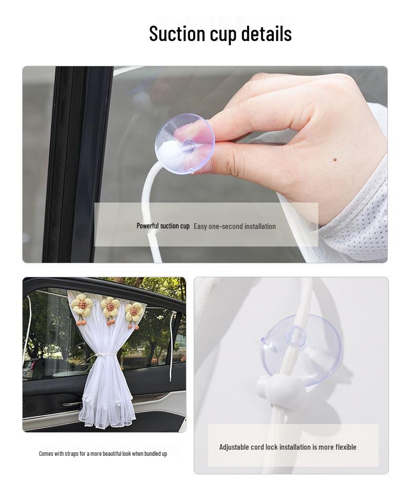 Double Layer Sunshade Curtain for Car Side Windows - Baby Sun Protection & Heat Insulation