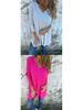 European & American 2026 Spring/Autumn Solid V-neck Knit Loose Women's Top