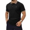 Herren Casual Polohemd mit kurzen Ärmeln und Kontrastkragen