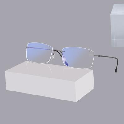 SHINU Titanium Rimless Glasses Men Prescription Glasses Progressive Multifocal Reading Glasses Titanium Myopia Single Vision MR8