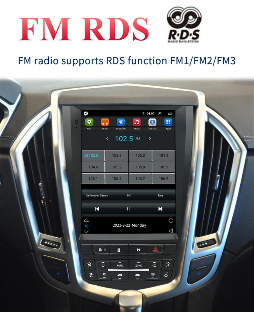 9.7'' Vertical Car Stereo Radio GPS WIFI 4G Head Unit For Cadillac SRX 2009-2012