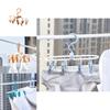 Versatile Green Plastic Clothes Hanger For Students Long Foldable Drying Rack