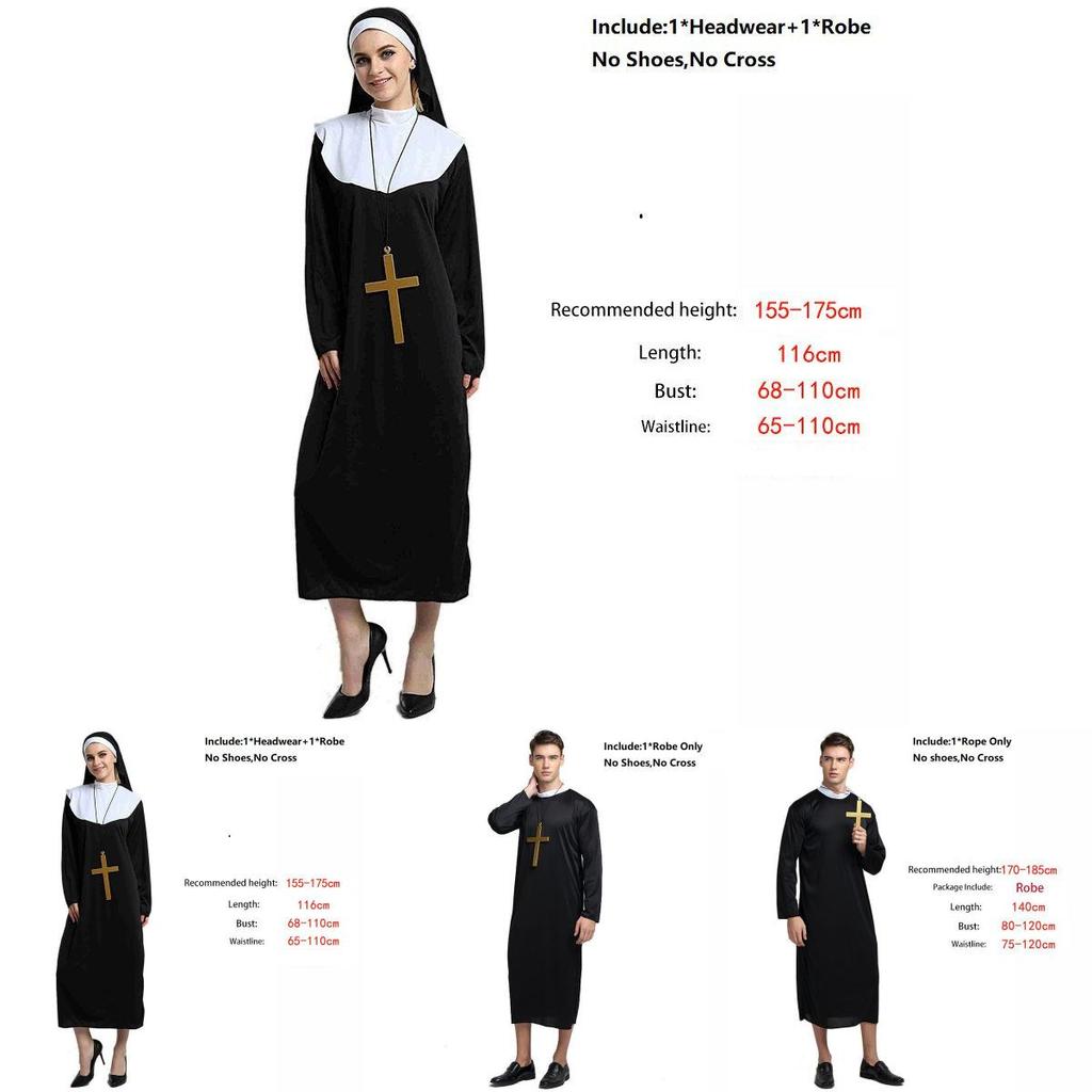 Captivating Priest Costume Robe With Classic Godfather Style For Memorable Halloween Celebrations