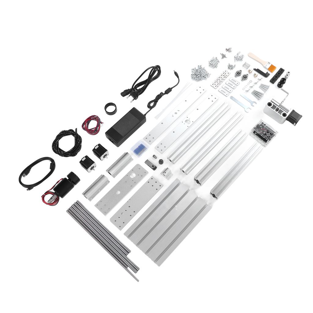 CNC Engraving Machine Small 3 Axes Cutting Machine Aluminum Alloy CNC Router Set 100‑240V EU Plug