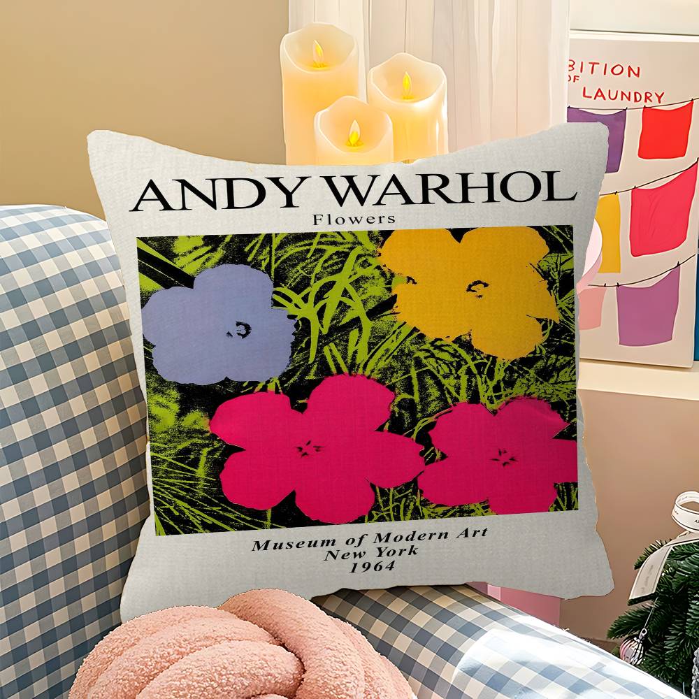 A-Andy W-Warhol Pillow Gift Home Office Decoration Bedroom Sofa Car Cushion Cover Case 45x45