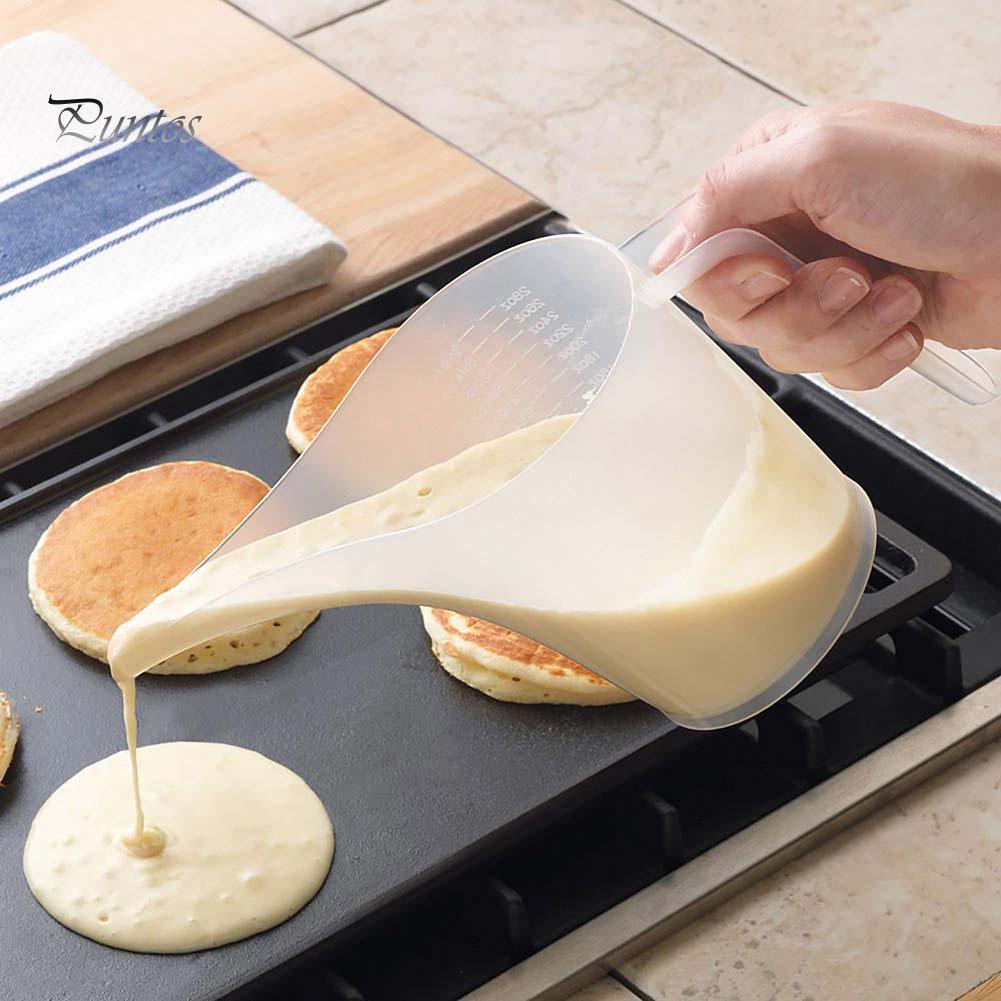 1000 ml din plastic pentru gătit Coacerea prăjiturii Pâlnie ascuțită cană de măsurare cu cântar