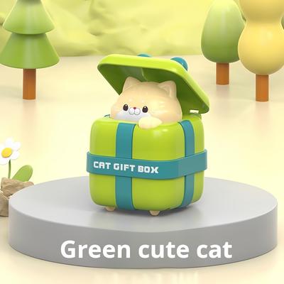 Press Cute Sliding Cartoon Inertia Toy Car Inertia Car Birthday Party Gift Cat Toy Car,Can Walk Without Batteries,Suitable As Halloween,Christmas Gift