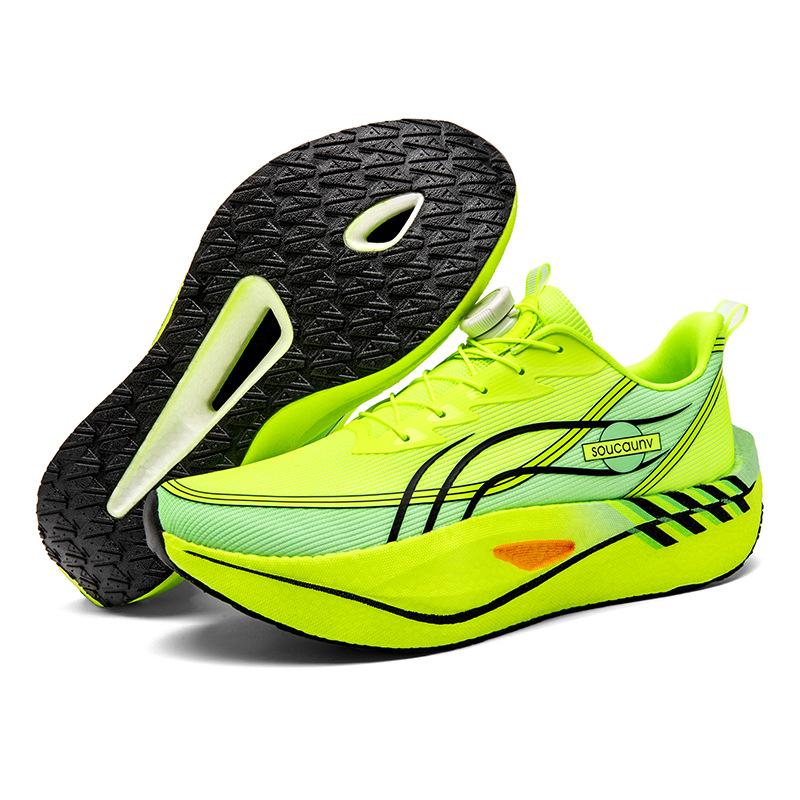 2025 Carbon Board Running Shoes New Student Youth Professional Racing Training Shock Absorption Sports Shoes Student Marathon Running Shoes
