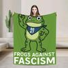 Resist Portland Frog Soft Blanket  Plush Decorative Throw for Couch Chair Bed  Flannel Sofa Cover Bedspread Novelty Home Dcor