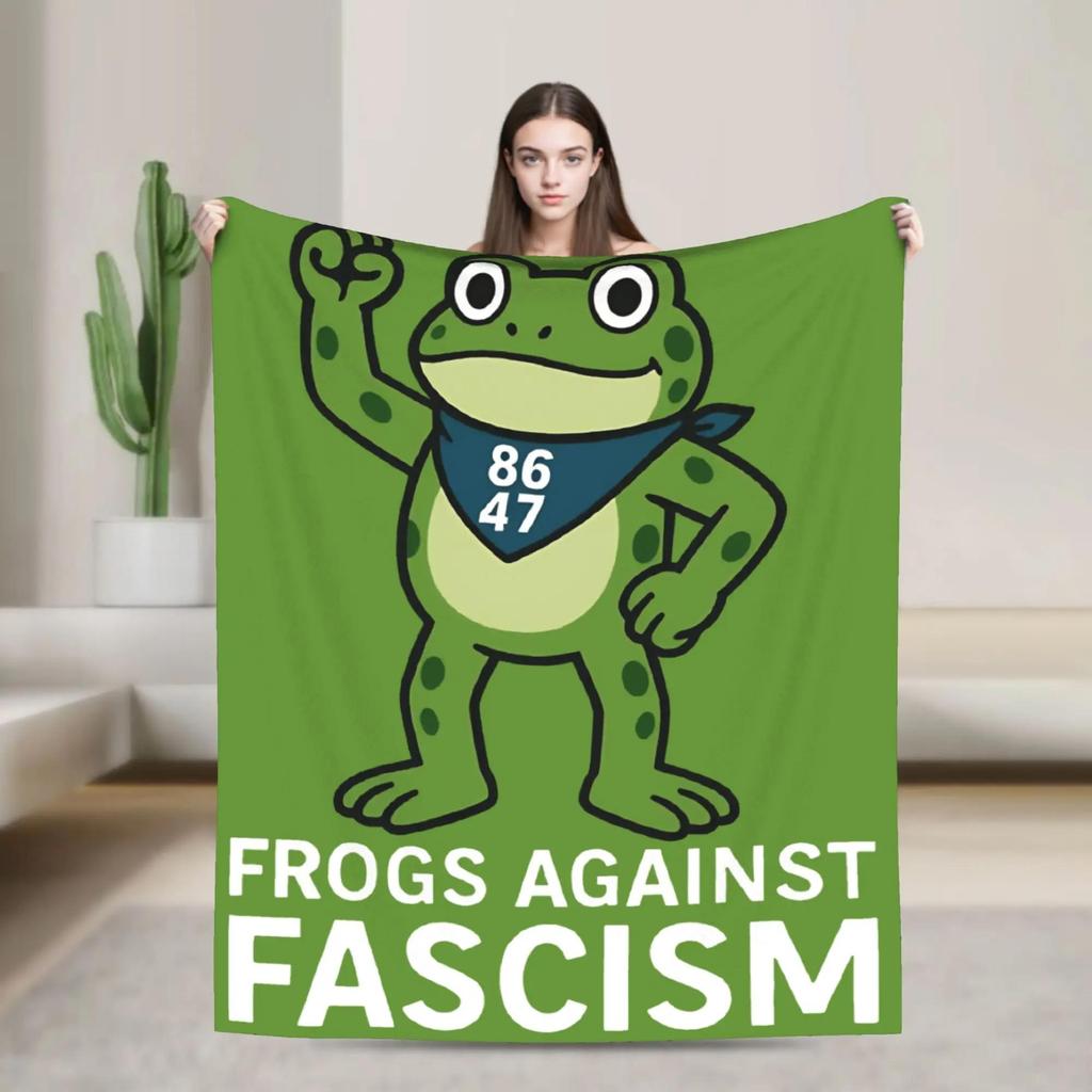 Resist Portland Frog Soft Blanket  Plush Decorative Throw for Couch Chair Bed  Flannel Sofa Cover Bedspread Novelty Home Dcor