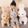 Emulational Rabbit Plush Toys Little Bunny Figurine Doll Girlfriend Scarf Rabbit Children Gift Desk Living Room Car Interior Decoration Fashion Girl