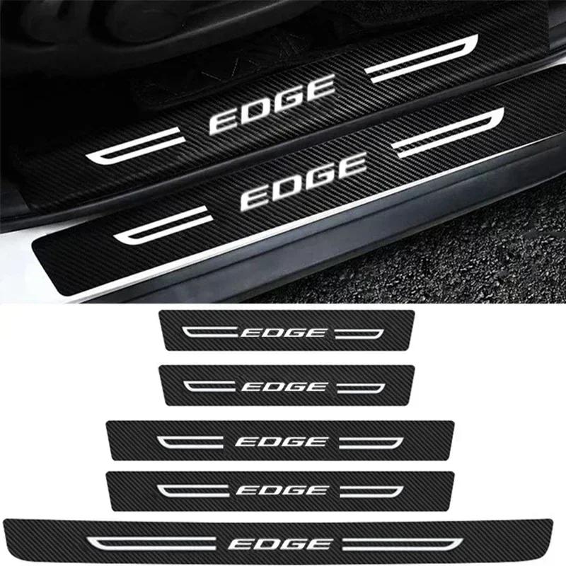 BBBU3 For Ford EDGE Logo Car Door Threshold Sill Protector Anti Scratch Waterproof Protective Film Decals Auto Interior Accessories