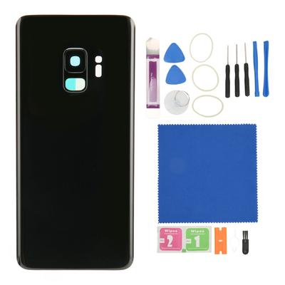 Battery Back Glass Cover Waterproof Rear Door Housing with Pre Installed Camera Lens and Adhesive for Galaxy S9 G960