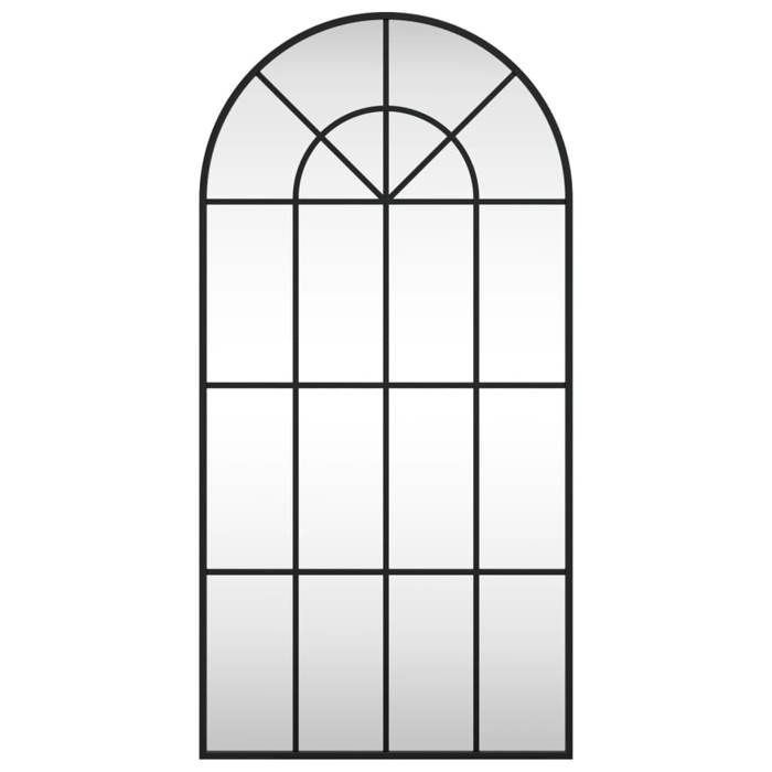VidaXL Wall Mirror Black 50x100 Cm Arch Iron 358626