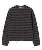 MILLO ARCHIVE Creed Stripe Long Sleeve [Deep Burgundy]