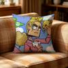 CCartoon MMetal Family Pillow Case Pattern Printed Pillowcase For Living Room Sofa Cushion Cover