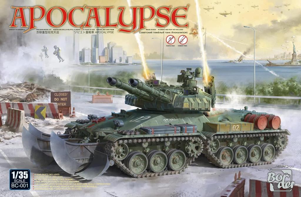 BORDER Models Soviet Heavy Tank Apocalypse Plastic Model Kit BC001 1/35 Pre-colored (Molded Color)