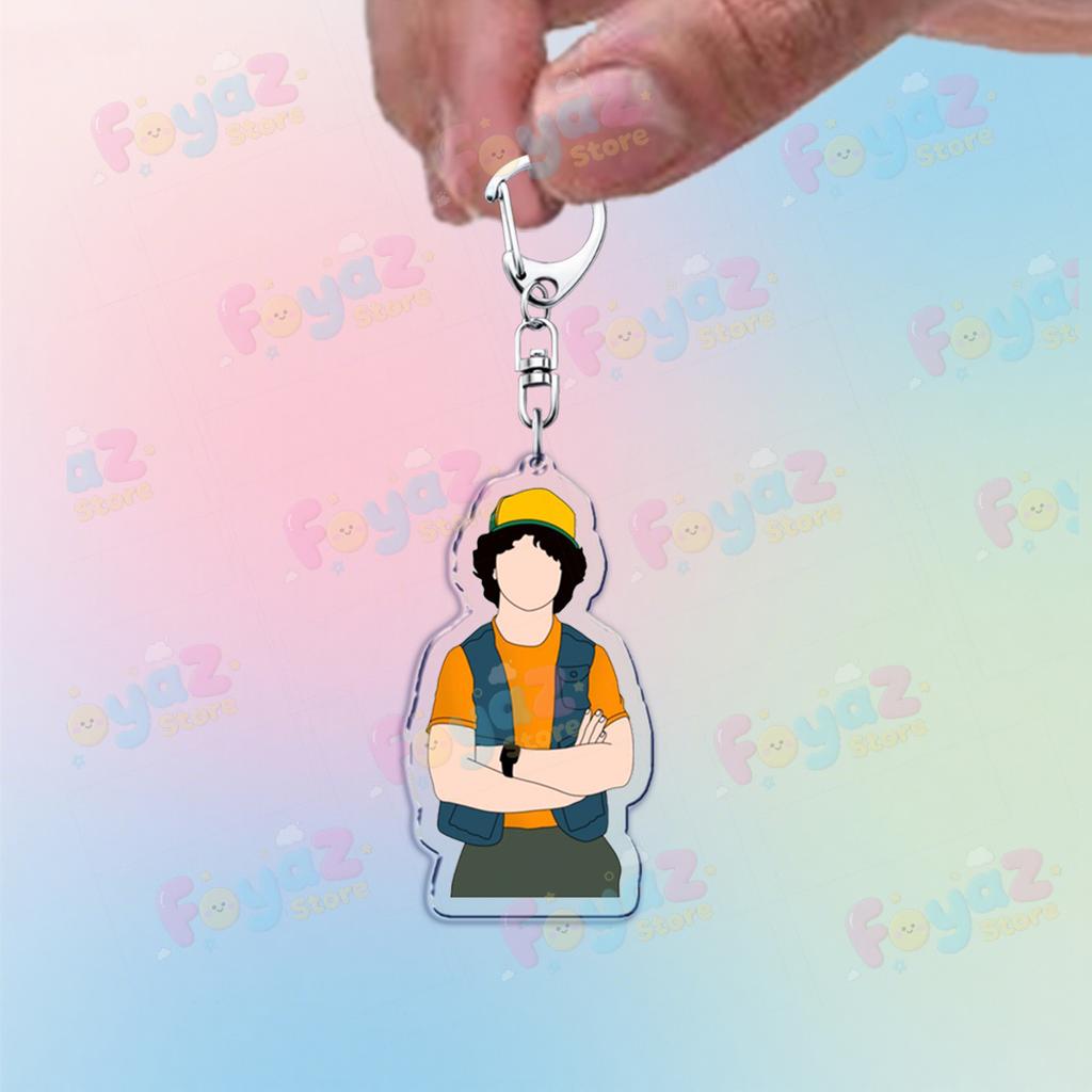 Tv Show Will Byers Keychain for Accessorie Bag Eleven Joyce Byers Art Hellfire Charm Keyrings Jewelry Friends Club Gifts