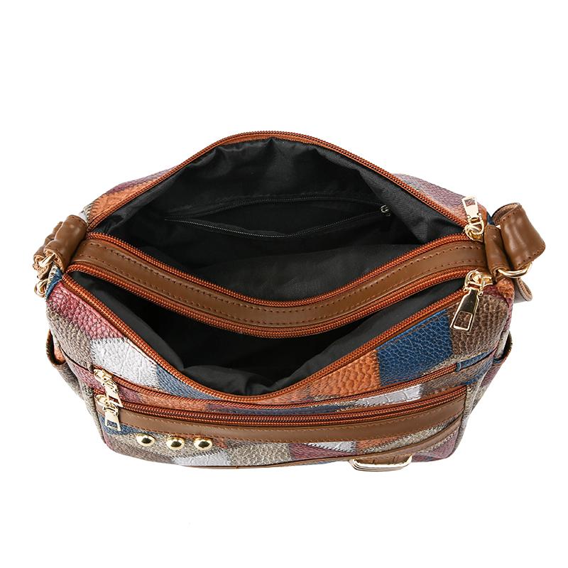 PU mykt skinn dameveske Skulderveske Middelaldrende Mother Crossbody Bag