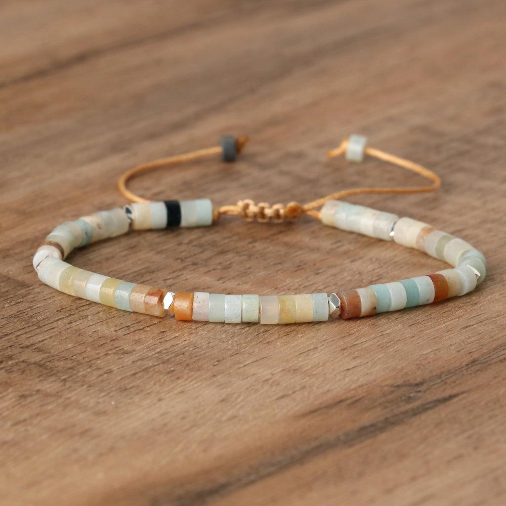 Green Aventurine Bead Bracelet Adjustable High Quality Minimalist Bracelet Natural Stone Dainty Bracelet Gemstone